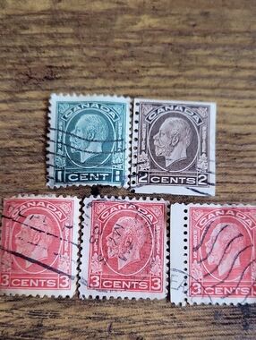 Vintage 1932 Canada Postage Stamp Lot - 1c, 2c, 3c